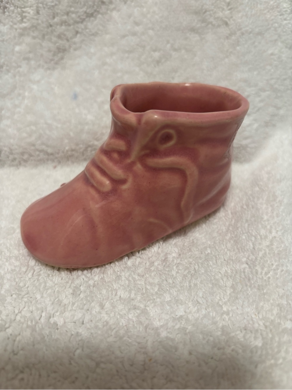 Vintage Pink Ceramic Shoe Decorative Planter